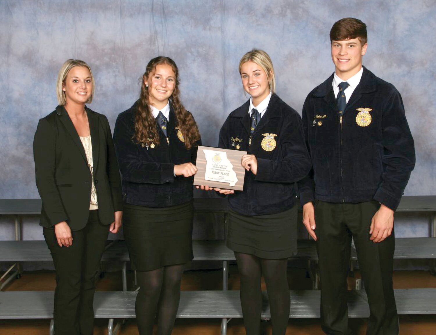 Mountain Grove FFA Chapter members. Pictured from the left are Mountain Grove FFA Advisor Trena Harker, Zoey Criner, Payton Harker and Sam Peterson.